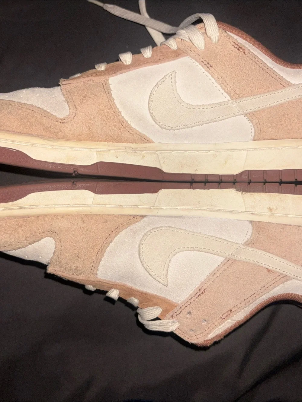 Nike Men's Low-Top Suede & Leather Sneakers in Cream and Tan